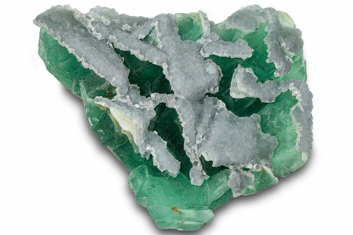Apple-Green Octahedral Fluorite Crystal Cluster - China #319603